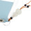 Borsa a spalla in PU blu, con manico superiore, color blocking 12