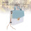 Borsa a spalla in PU blu, con manico superiore, color blocking 4
