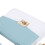 Borsa a spalla in PU blu, con manico superiore, color blocking 8