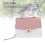 Borsa a spalla con manico superiore in PU rosa, ColorBlocking 7