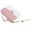Borsa a spalla con manico superiore in PU rosa, ColorBlocking 14