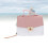 Borsa a spalla con manico superiore in PU rosa, ColorBlocking 16