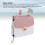 Borsa a spalla con manico superiore in PU rosa, ColorBlocking 6