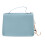 Borsa a spalla in PU blu, con manico superiore, color blocking 13