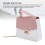 Borsa a spalla con manico superiore in PU rosa, ColorBlocking 4