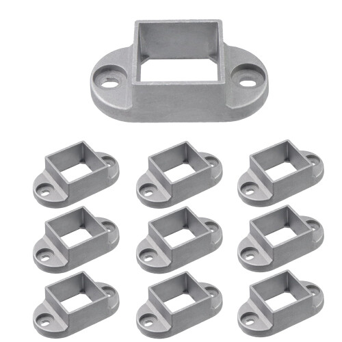 10pcs Square Deck Railing Brackets 1.5'  1.5' Post Anchor Aluminum Alloy Post Flange Base
