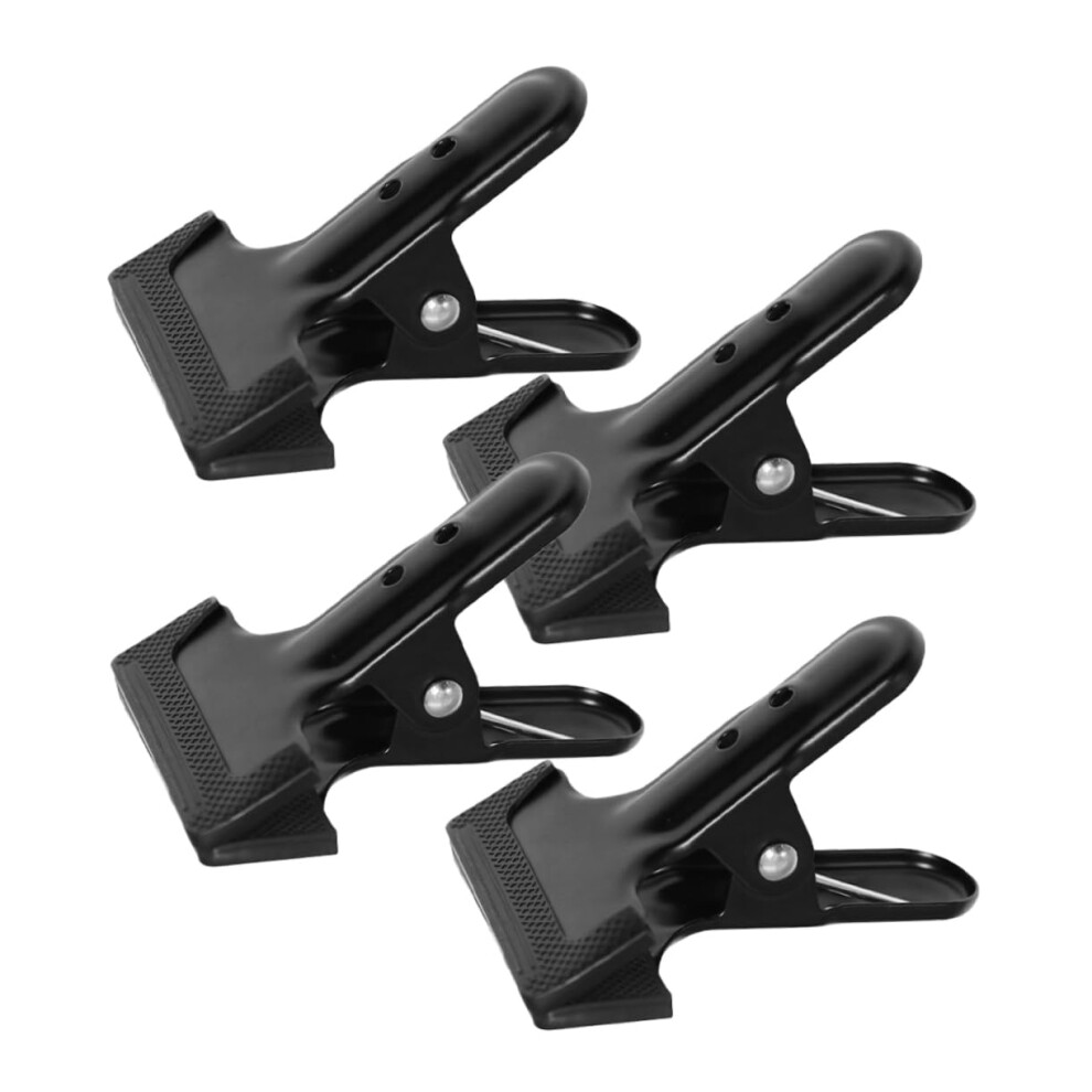 4Pcs Photography Studio Backdrop Clamp Set Metal Clamps For Fixed Background Clips Black 477169021489