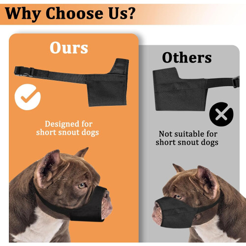 Pitbull Muzzle, Soft Muzzle for American Bully Bulldog Boxers Rottweilers, Anti Biting Guard 1
