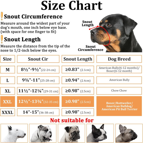 Pitbull Muzzle, Soft Muzzle for American Bully Bulldog Boxers Rottweilers, Anti Biting Guard 2