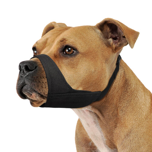 Pitbull Muzzle, Soft Muzzle for American Bully Bulldog Boxers Rottweilers, Anti Biting Guard