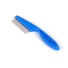 Pet Comb Cat Dog Metal Head Hair Lice Comb Fine Toothed Flea Flee Handle For Pet Use Scalp Brush 2Pcs Blue