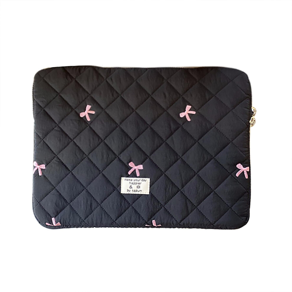 Protective Cute Bowknot Quilted Puffy Tablet Sleeve Case Carrying Case Laptop Pouch 9-11 Inch 477169024626