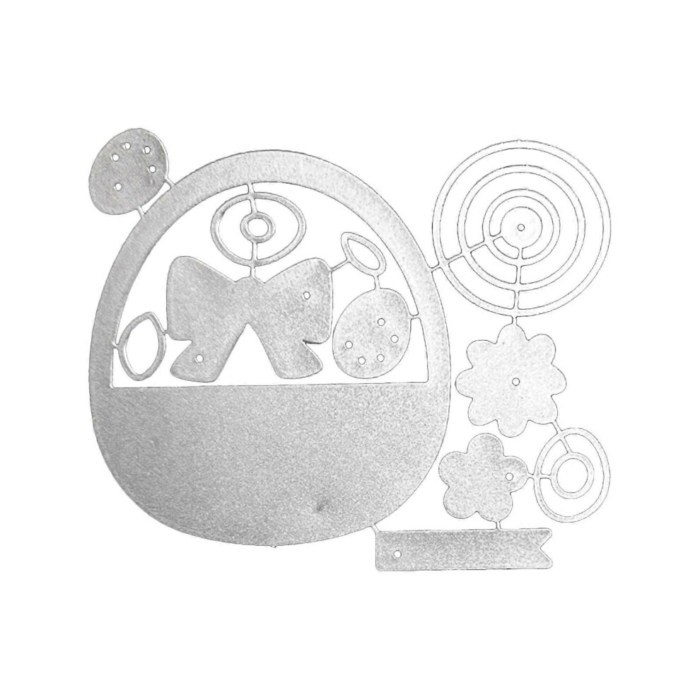 (As show, One size) Metal Die Cuts Easter Egg Rabbit Embossing Stencil Cutting Dies for Card Making Scrapbooking Paper Craft DIY Template