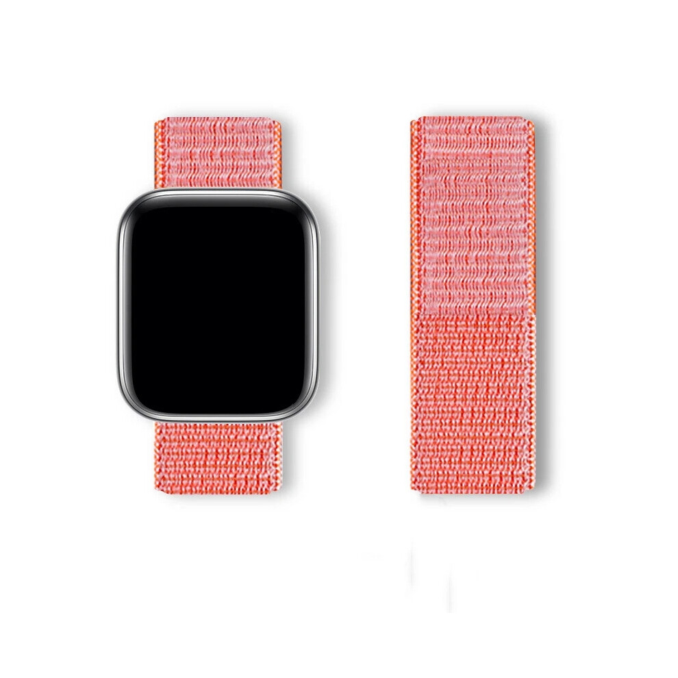 (Orange Red, 38/40/41/42Mm) For Apple Watch Strap Nylon Sport Loop Woven Band Series 7 6 5 4Se 38 40 44 45Mm Orange,Red 6963793983070