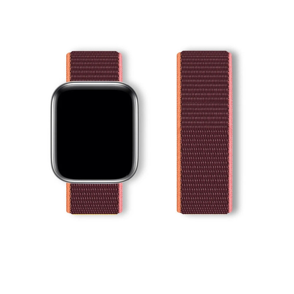 (Plum, 38/40/41/42Mm) For Apple Watch Strap Nylon Sport Loop Woven Band Series 7 6 5 4Se 38 40 44 45Mm 6963793983131