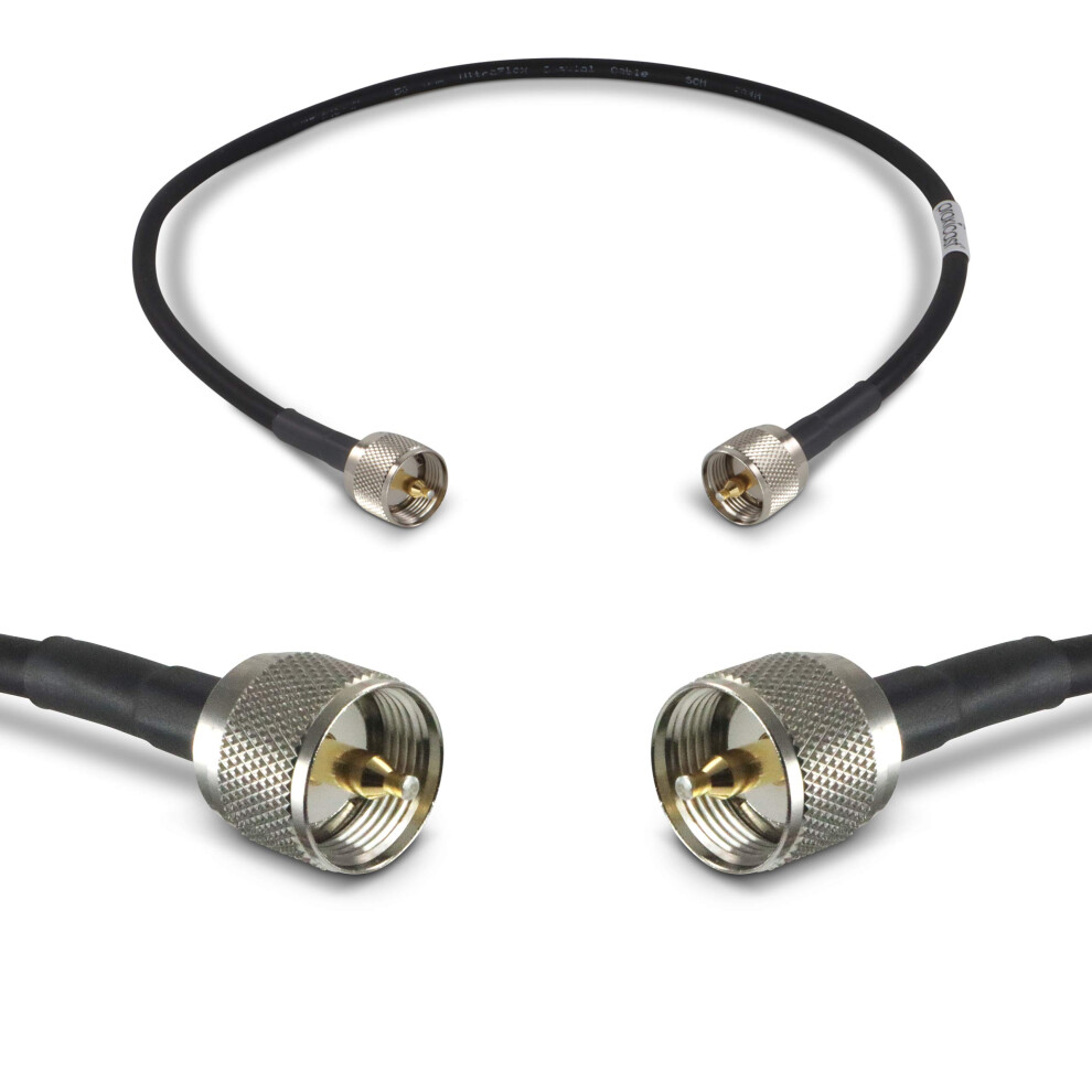 Ultra Flexible Low Loss Coax Cable Jumper Assembly For Cb/Uhf/Vhf/Shortwave/Ham/Amateur Radio Equipment And Antennas 2 Ft Refï¼Hqp Gold 477169024916