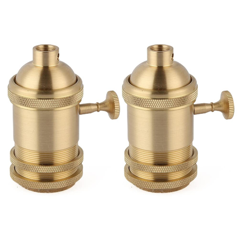 2 Pack Light Socket With Solid Brass Appearance Antique For Table Lamp E26/E27 Refï¼Lqz 477169025005