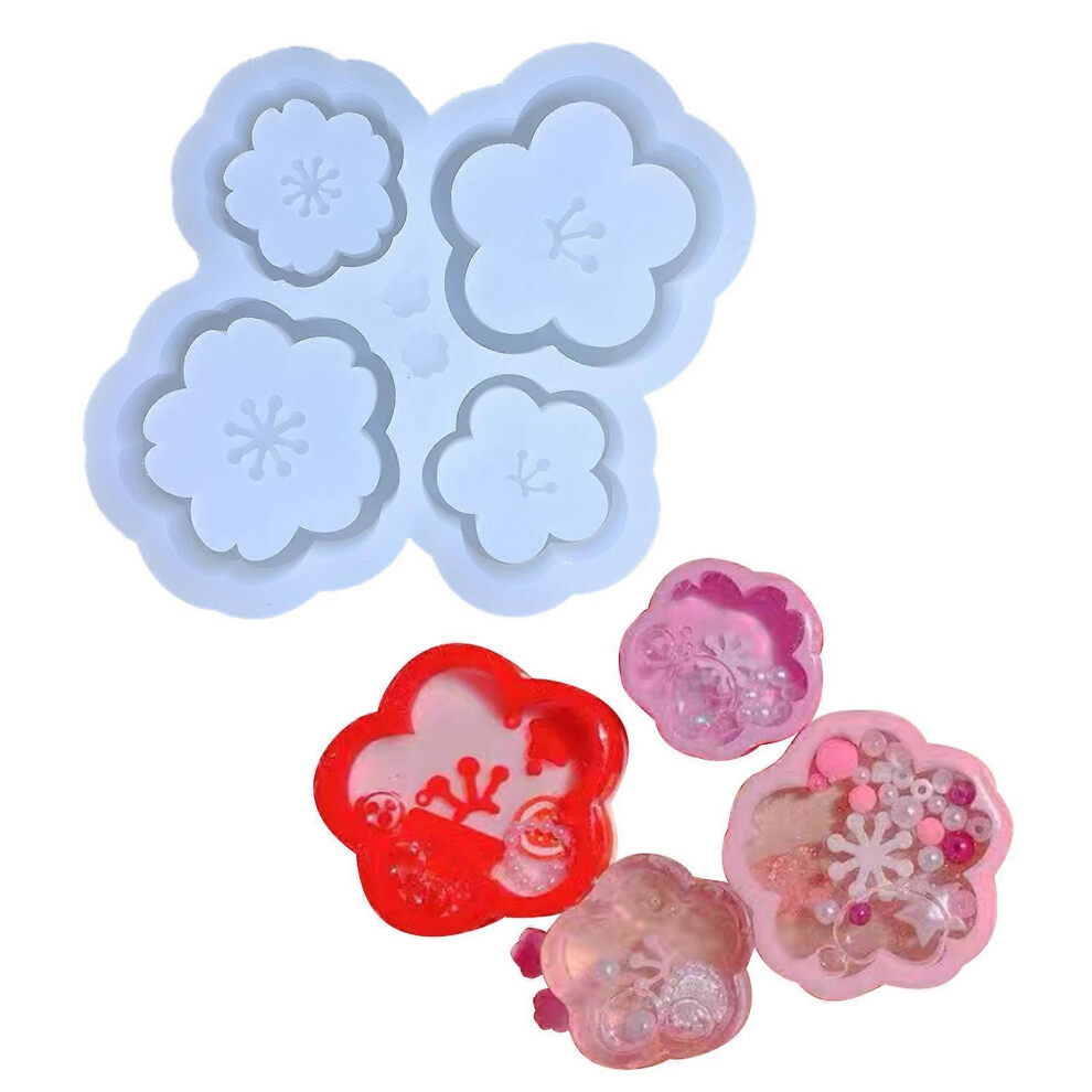 (As show, One size) Resin Shaker Mold DIY Quicksand Casting Epoxy Silicone Mold Resin Epoxy Jewelry Molds for Pendant Decoration Crafts