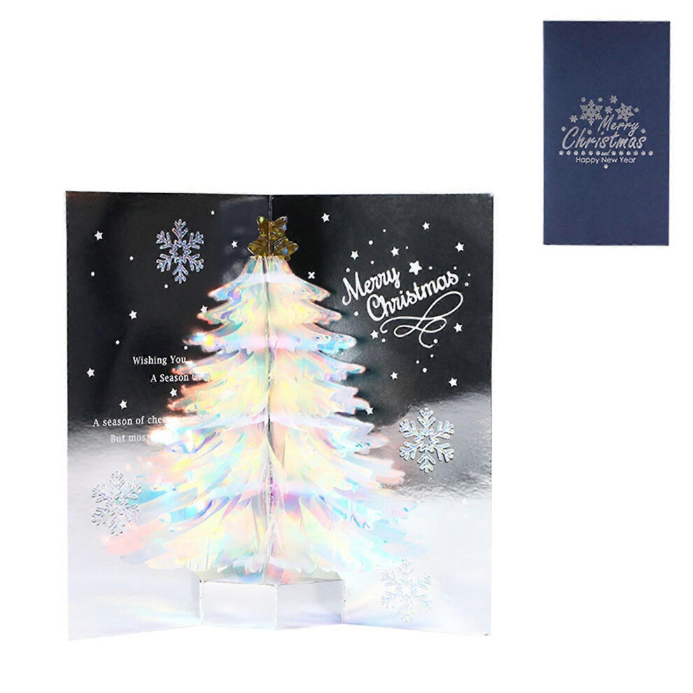 (As show, One size) Merry Christmas Music Greeting Card Vivid Sound 3D Greeting Card Ornament for Children Birthday Party Blessing