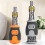 (Orange, One size) Universal Adjustable Forward & Reverse Mini Screwdriver Rod Adjustable Rapid Ratchet Wrench Quick Socket Wrench Tools  Grey 4