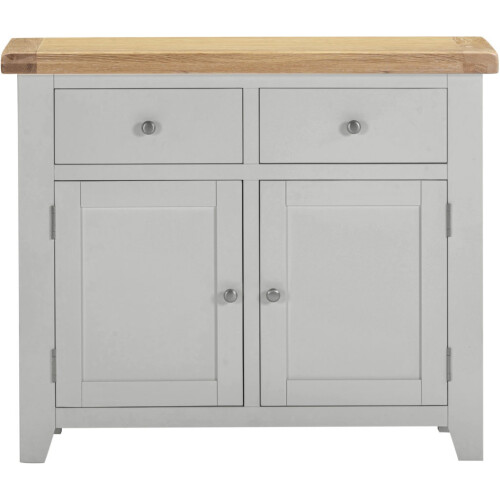 Seconique Windsor 2 Door 2 Drawer Sideboard Grey Oak with dovetail joints Fully Assembled 1