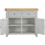Seconique Windsor 2 Door 2 Drawer Sideboard Grey Oak with dovetail joints Fully Assembled 3