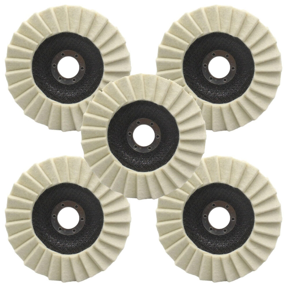 Wool Felt Flap Polishing Disc, Wool Polishing Wheel Disc Buffing Pad, Angle Grinder Kit 477169027023
