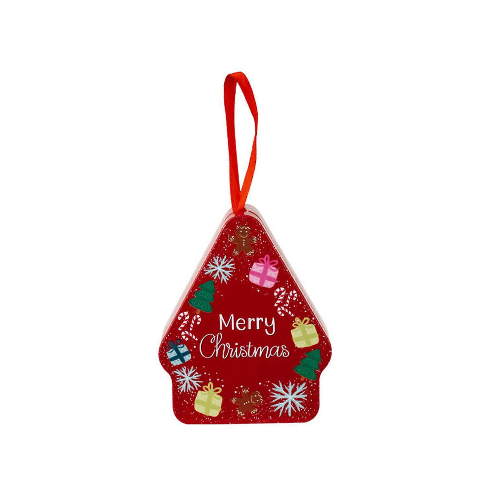 (B, One size) Christmas Decoration Tinplate Candy Decorative Box Gift Packaging Box for Kids Boy Girl New Year Supplies