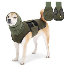 Dog Calming Hoodie Vest, Breathable Anxiety Jacket with Head Cover for Relief Ear Protection