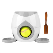 Automatic Dog Ball Launcher, Dog Tennis Ball Throwing Machine, Dog Toy with Food Reward System