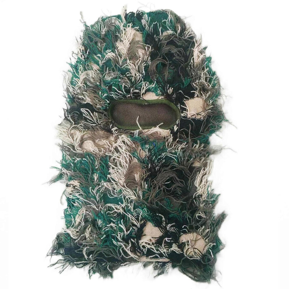 (Thick camouflage, One size) Fuzzy Balaclava Shiesty Mask Camouflage Balaclava Knit Balaclava Distressed Knitted Full Face Ski Mask Ski Balaclava  Thi