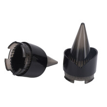 Deluxe Street Fatboy Turn Signal Lens Black Frame Pair