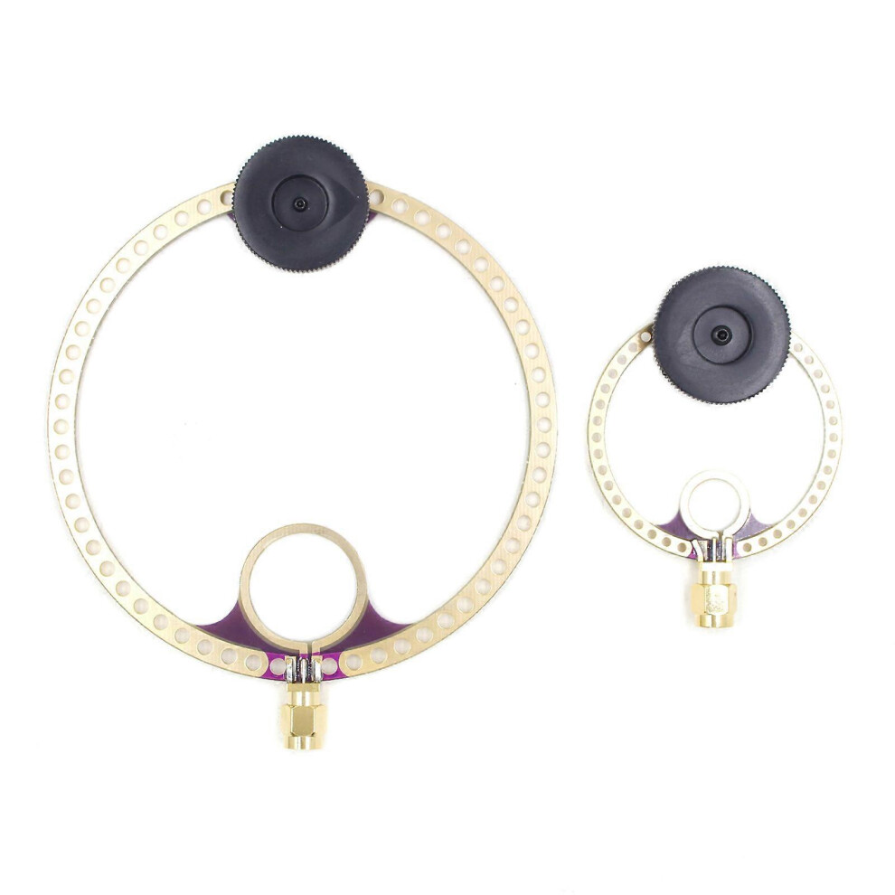 (As show, One size) 2Pcs Universal Donut UV UHF+VHF FM Loop Antenna Connector 400M-470MHz 80M-150MHz for HFDY DSP DSP2 Receiver Accessories