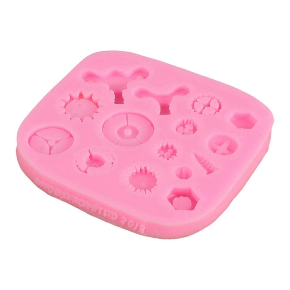 (1922, One size) DIY Fondant Mould Chocolate Moulds Candy Moulds Gears Shaped Silicone Material for Kitchen Cake Fondant Chocolate Baking