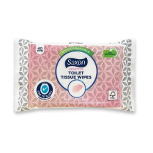 (Default) Sensitive Moist Tissue Toilet Wipes 200 5x40 Pack Fresh Clean Flushable Wet Loo