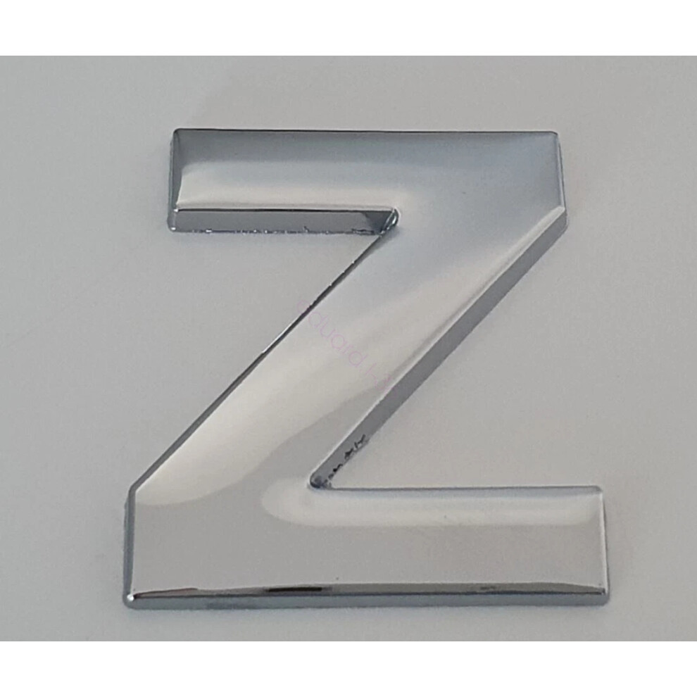 (Z) 45Mm High 3D Metal Chrome Self Adhesive Letters And Numbers Emblem Badge Hot Silver 6963793988518