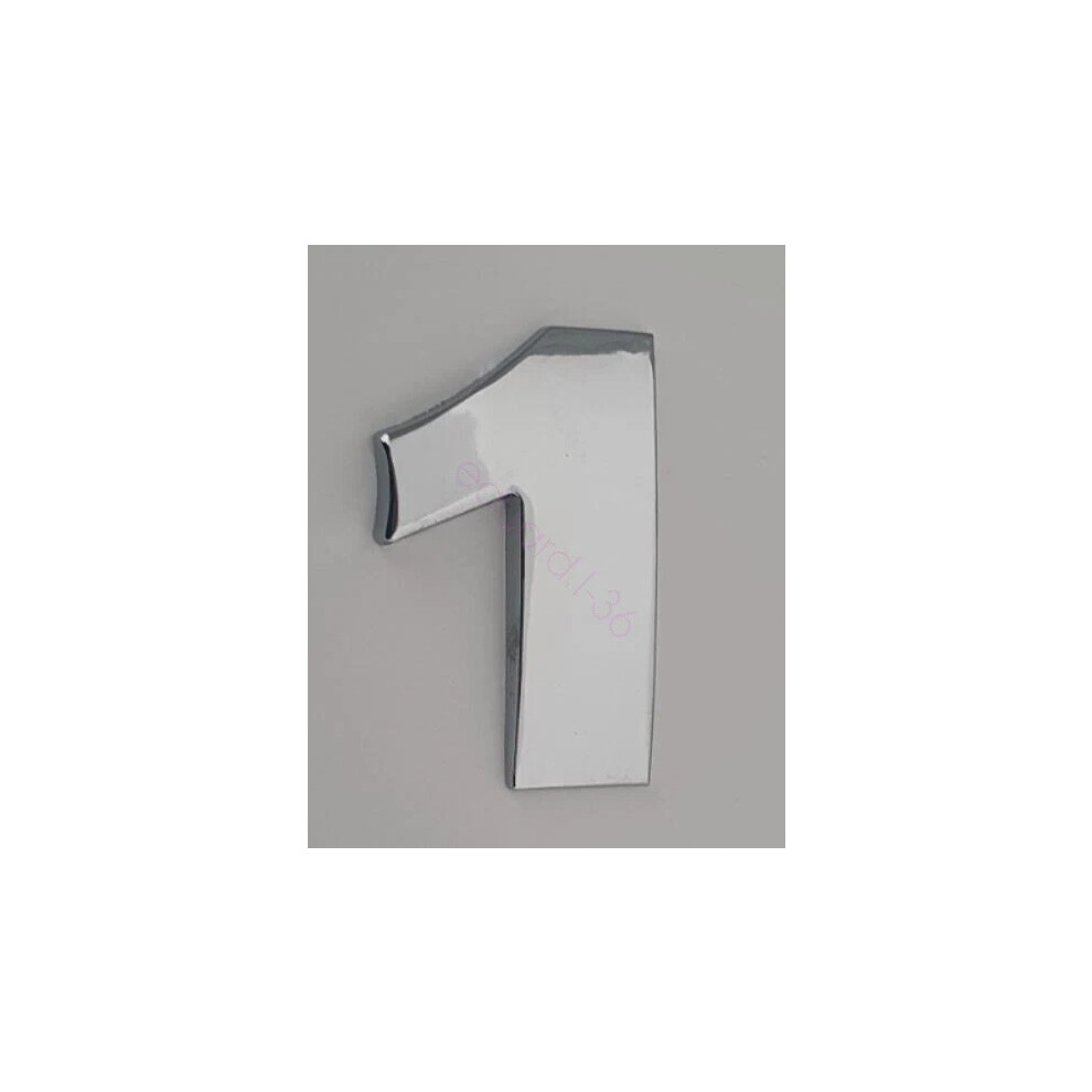 (1) 45Mm High 3D Metal Chrome Self Adhesive Letters And Numbers Emblem Badge Hot Silver 6963793988174