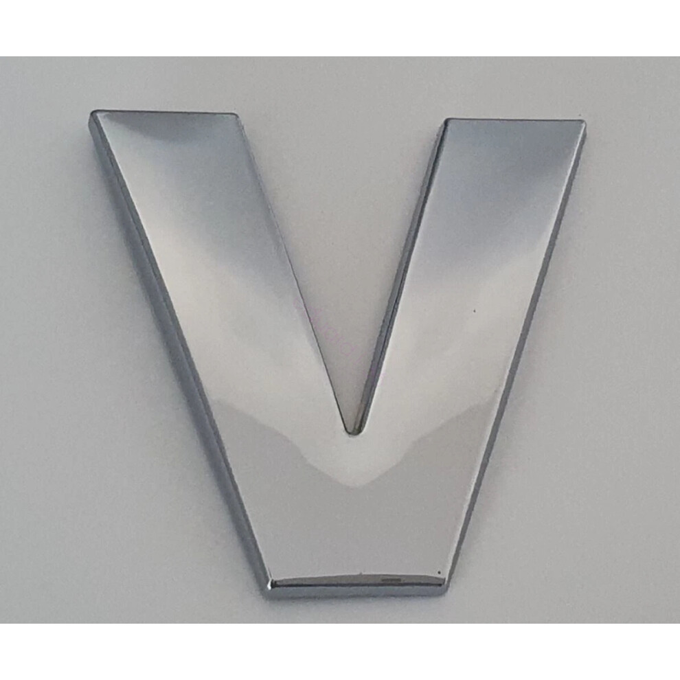(V) 45Mm High 3D Metal Chrome Self Adhesive Letters And Numbers Emblem Badge Hot Silver 6963793988471