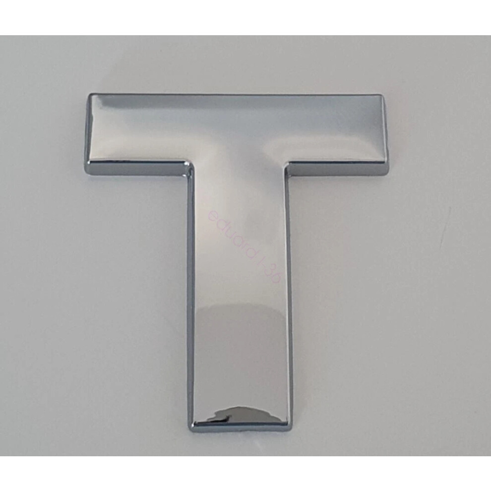 (T) 45Mm High 3D Metal Chrome Self Adhesive Letters And Numbers Emblem Badge Hot Silver 6963793988457