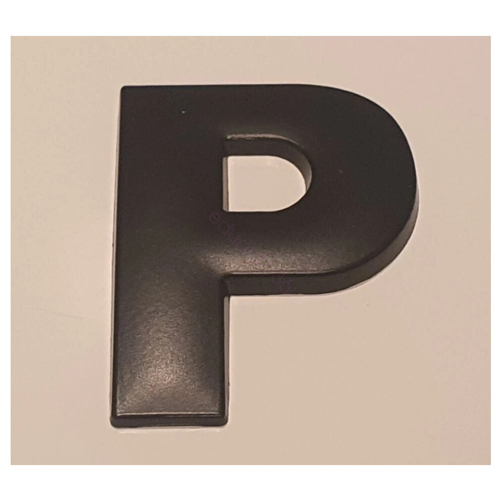 (P) High 3D Quality Metal Self Adhesive Letters & Numbers Emblem 45mm - Matte Black-image-OPC-PHYNVJV-NEW