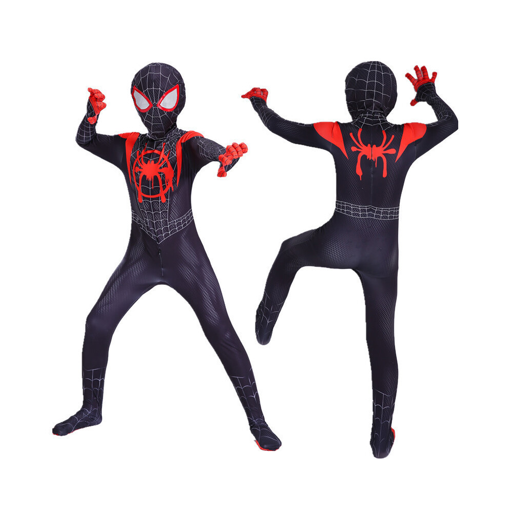 Ibywind (Miles, 110) Halloween Costume Children Spiderman Costume Miles Bodysuit Boys Jumpsuit Cosplay Performance Suit