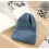 (Blue) Rib Knit Cuffed Beanie 1