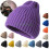 (Blue) Rib Knit Cuffed Beanie 3
