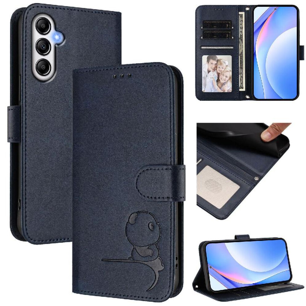 (Blue) Phone Case For Samsung Galaxy A54 5G Magnetic Card Slots Holder Kickstand Pu Leather Flip Folio Rfid Blocking Blue 764563067251