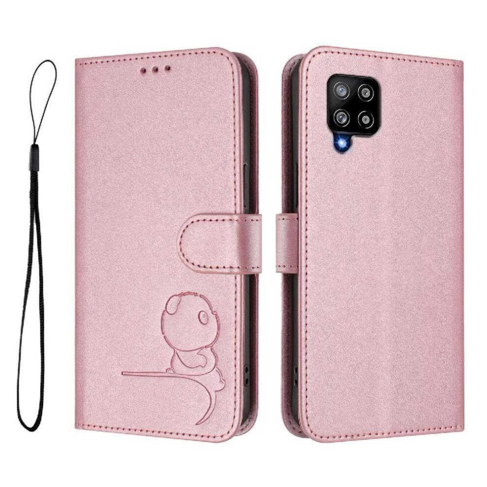 Photos - Case  Phone  for Samsung Galaxy M42 Magnetic Rfid Blocking Flip Folio Card Slots Holder Kickstand Pu Leather(Pink)