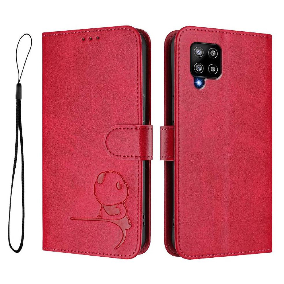 (Rose ) Phone Case For Samsung Galaxy A42 5G Pu Leather Card Slots Holder Kickstand Rfid Blocking Flip Folio Magnetic Red 764563068265