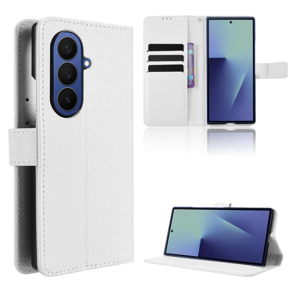(White) Compatible Case For Samsung Galaxy Z Fold7 High Quality Kickstand Function Unique Accurate Incision White 764563068418