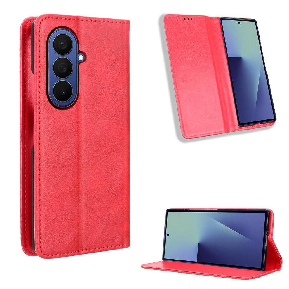 (Red) Compatible Case For Samsung Galaxy Z Fold7 Unique Kickstand Function Accurate Incision High Quality Red 764563068456