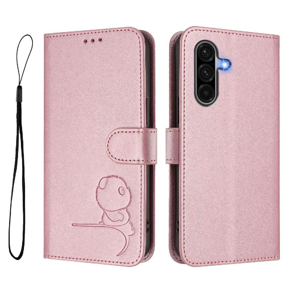 (Pink) Phone Case For Samsung Galaxy A36 5G Magnetic Card Slots Holder Kickstand Flip Folio Rfid Blocking Pu Leather Pink 764563068678