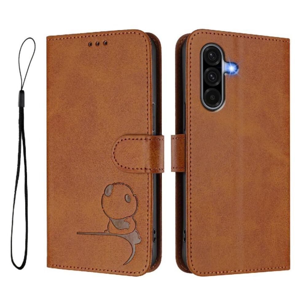 (Brown) Phone Case For Samsung Galaxy A36 5G Magnetic Card Slots Holder Kickstand Flip Folio Rfid Blocking Pu Leather Brown 764563068722